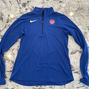 NBA Detroit Pistons Nike 1/4 zip. Mens size medium